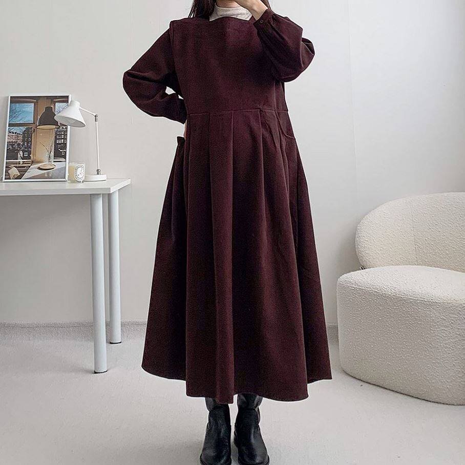 六1213韩国正品b-e-n-imoms-65 连衣裙区人气简洁冬季复古正品