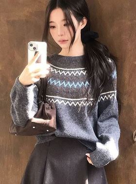 六1213韩国正品10994 针织衫区新潮纯色别致正品炸街冬款都市新款