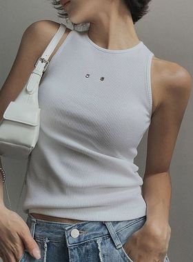 六0821韩国正品60654 背心区潮流人气欧美夏季精致正品简约休闲