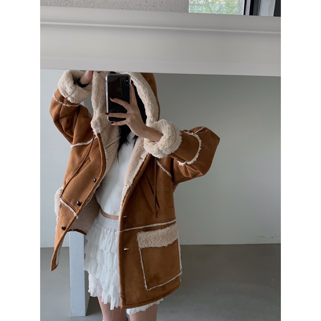 八1112韩国东大门运动瑜伽外套短款大衣区4489108优雅纯色街舞