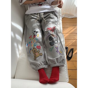 八0214韩国东大门休闲长裤 高端休闲炸街直邮别致 区4565151正品