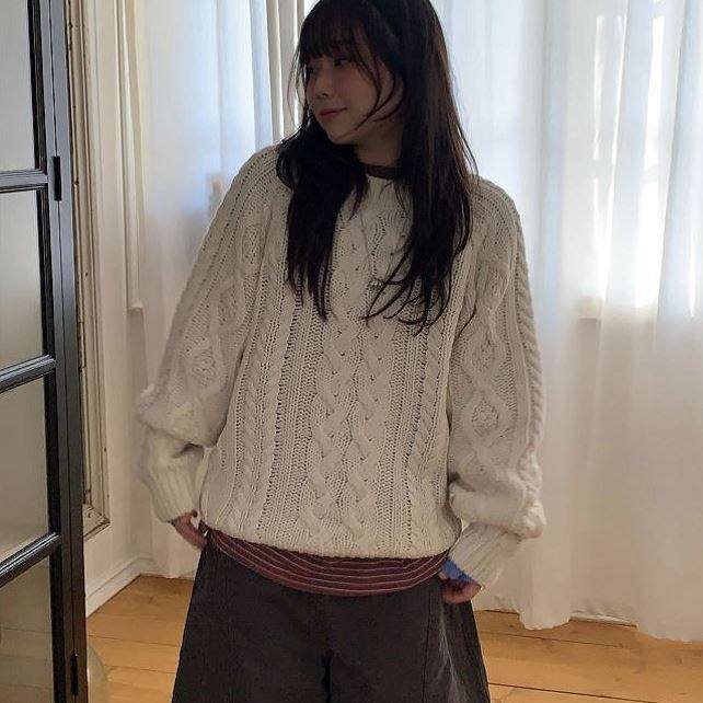 六1213韩国正品myou-th1346 针织衫区冬季复古正品英伦休闲欧美