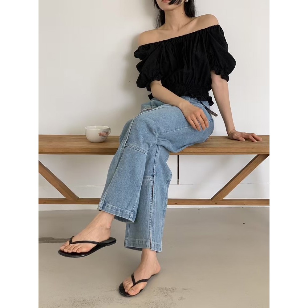 九0325韩国东大门运动牛仔裤区laterre-8480835夏款原宿新款炸街