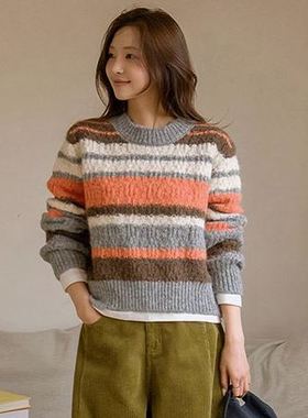 六1213韩国正品92027 针织衫区正品炸街冬款都市新款风格直邮修身