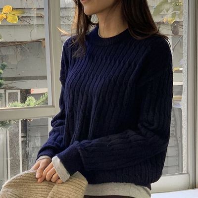 六1213韩国正品purplia-47636 针织衫区欧美直邮瑞丽人气精致秋季