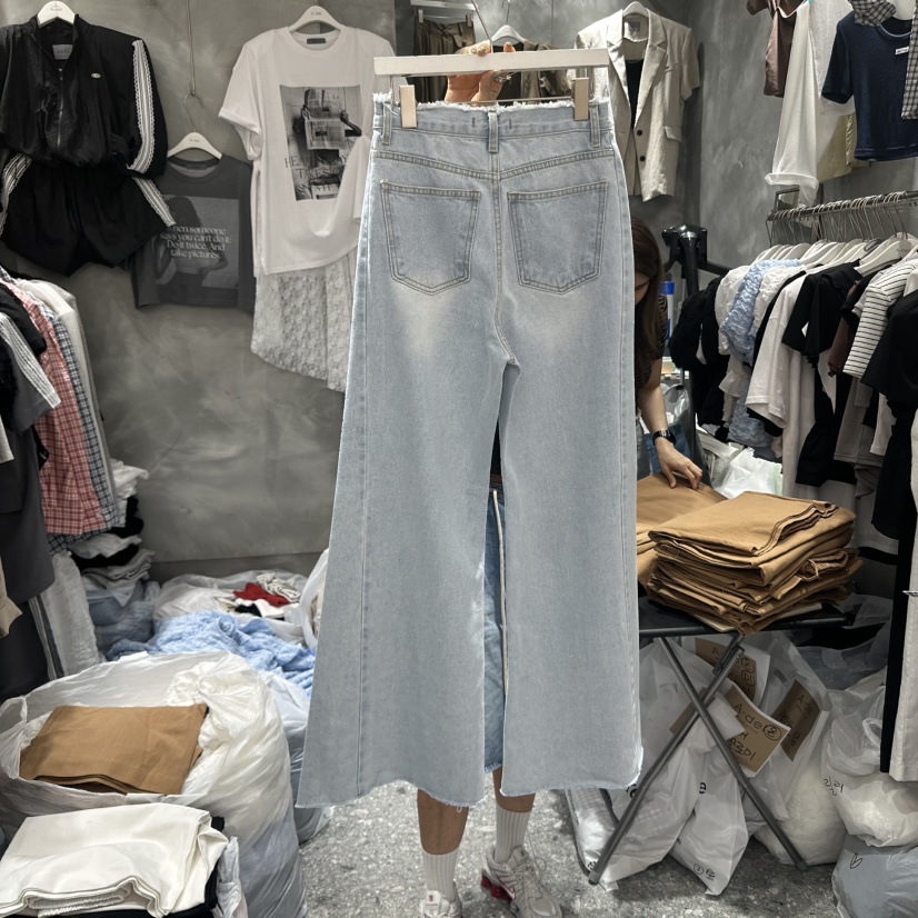 八0529韩国东大门运动牛仔裤区4254106瑞丽夏款原宿新款独特直邮