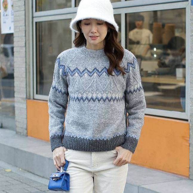 六1213韩国正品tiramis-us-tyle-69902 针织衫区通勤气质纯色高档