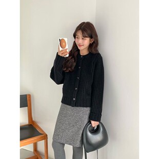 九1021韩国东大门毛衣区egg-8676119纯色时装正品百搭冬款端庄