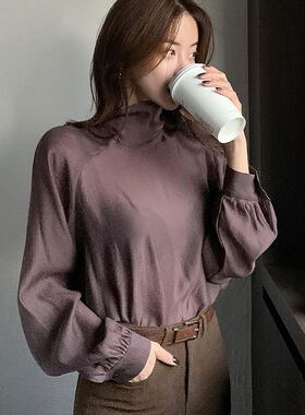 六1213韩国正品the-mood-26998 衬衫区修身甜美端庄秋冬大气韩版