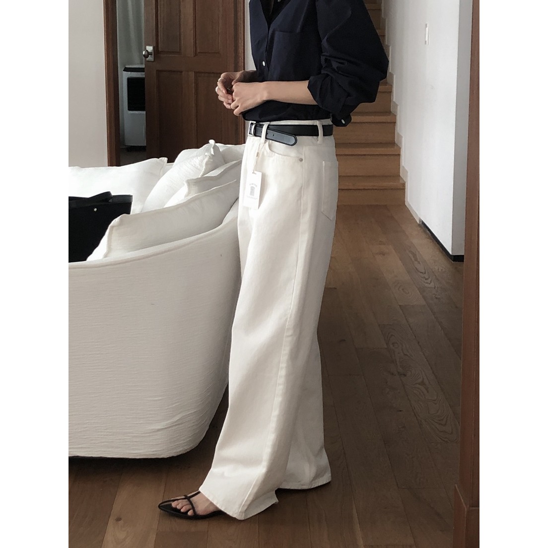 八0418韩国东大门运动牛仔裤区4182773春季原宿通勤简洁夏季复古