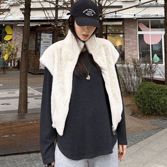 六1213韩国正品las-s-on-g-4185 马甲区经典人气简洁冬季复古正品