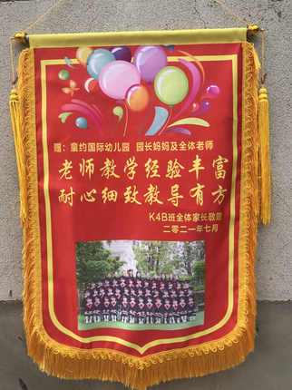 定做制作感谢幼儿园老师订做医院月嫂装饰生日驾校红色加厚锦旗