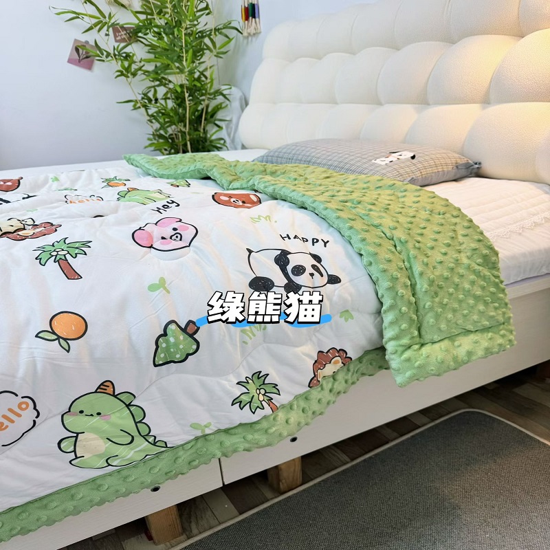 包邮120*150豆豆被幼儿园被子午睡毯加厚秋冬儿童被子