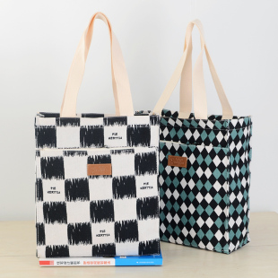 品质帆布包时尚通勤上下班手提布袋子大小方包A4棉麻休闲拉链袋