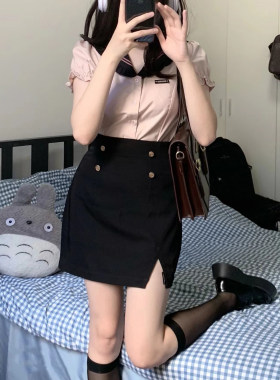 韩式制服甜心派辣包臀水手服套装