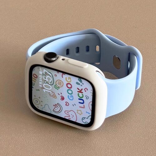 适用iwatch表带小众硅胶保护壳