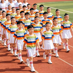 儿童啦啦队演出服中小学生运动会开幕式服装幼儿园班服啦啦操服装