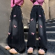 春季 洋气炸街女孩直筒阔腿裤 裤 中大儿童长裤 子2026新款 女童牛仔裤