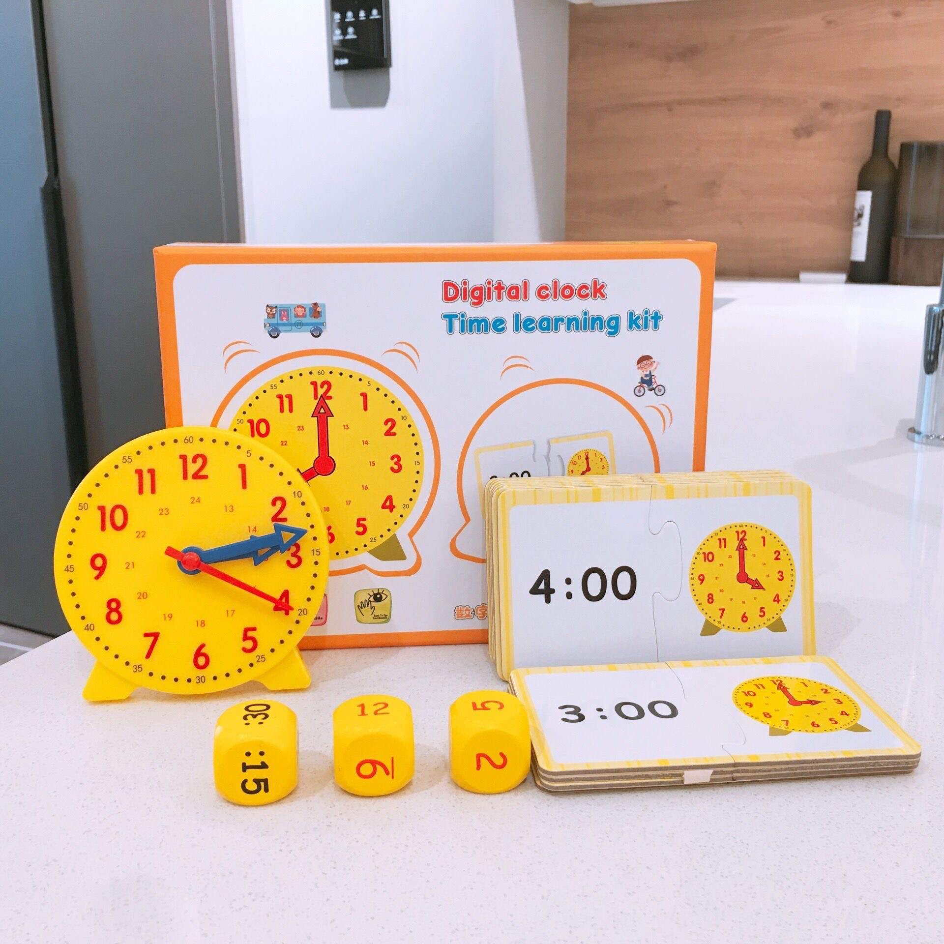儿童时钟玩具时间认知教具幼儿园小学数学教具学习用品钟表模型