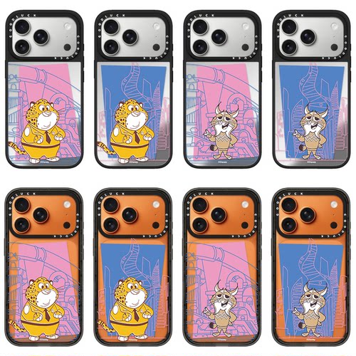 C家ASETi华强北适用iPhone苹果18promax手机壳18pro/13promax/17promax疯狂动物城豹子粉色14promax情侣17pro