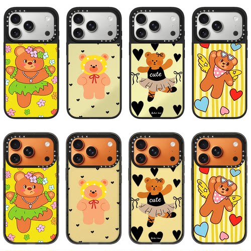 C家ASETi适用iPhone苹果18promax手机壳16promax/18pro/14promax花裙小熊Air亚克力15promax创意18潮牌可爱