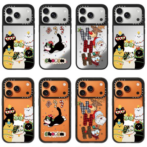 C家ASETi华强北圣诞小猫适用iPhone苹果17promax手机壳14promax/Se/16plus网红16pro简约12潮牌14潮流17潮