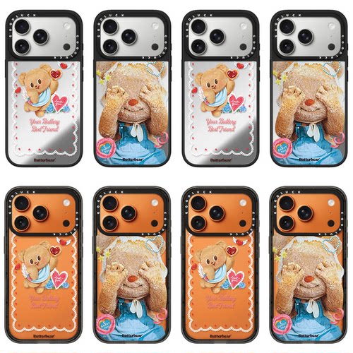 C家ASETi适用iPhone苹果18promax手机壳17promax/18pro/18害羞遮脸黄油小熊16promax全包14promax亚克力Air
