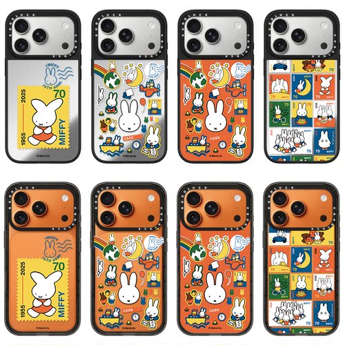 C家ASETi华强北适用iPhone苹果18promax手机壳13promax/17promax/14promax米菲兔黄色邮票16promax亚克力Air