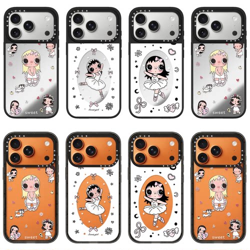 C家ASETi华强北芭蕾少女小玉适用iPhone苹果17promax手机壳17/Se/15pro卡通16promax保护套Air亚克力14plus女