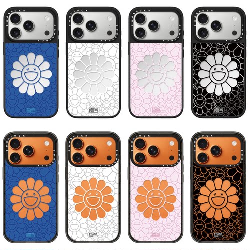 C家ASETi华强北适用iPhone苹果18promax手机壳15promax/14promax/17promax村上隆镂空太阳花蓝色13promax潮牌