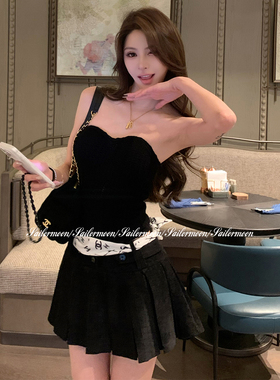 F PROJECT【苏黎世叙事】纯欲性感修身针织抹胸收腰内搭上衣女