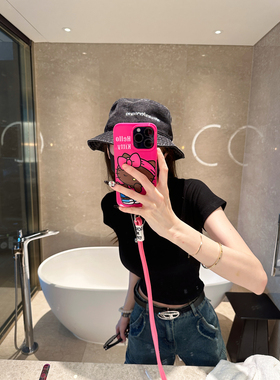 F PROJECT【韩里韩气】露背短袖T恤女夏季设计感小众百搭性感上衣