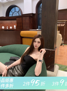 F PROJECT【搭配万金油】针织辣妹抹胸上衣女夏季外穿气质显瘦