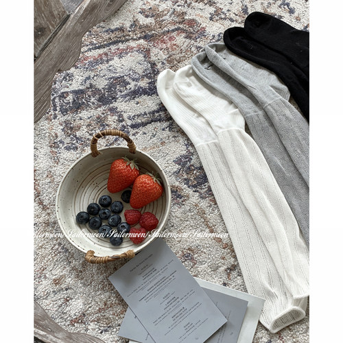 F PROJECT【春信至】春秋新款芭蕾miu风长袜堆堆袜中筒袜