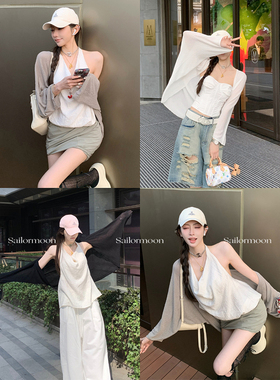 F PROJECT【恋夏微醺】气质蝙蝠袖开衫上衣女夏季通勤百搭防晒衫