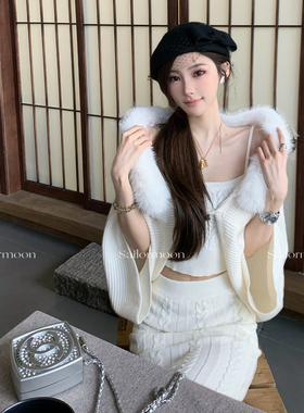 F PROJECT【恋恋小樽】斗篷外套女秋季拼接可拆卸毛领蝙蝠袖披肩