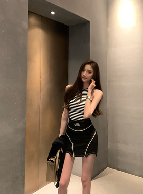 F PROJECT【条纹爱好者】针织背心女设计感小众修身显瘦吊带上衣