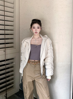 F PROJECT【韩女小蛮腰】90白鸭绒拉链羽绒服女冬季收腰显瘦上衣