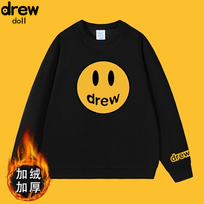 笑脸卫衣圆领加绒卫衣套头