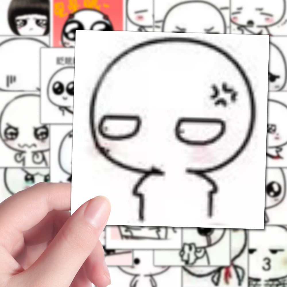 216张哩哩小怪贴纸可爱表情包搞笑趣味装饰手机壳贴画防水贴纸