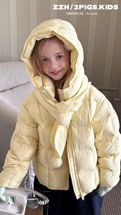 女童羽绒服2025新款儿童洋气时髦冬季中大童休闲保暖外套冬装棉衣
