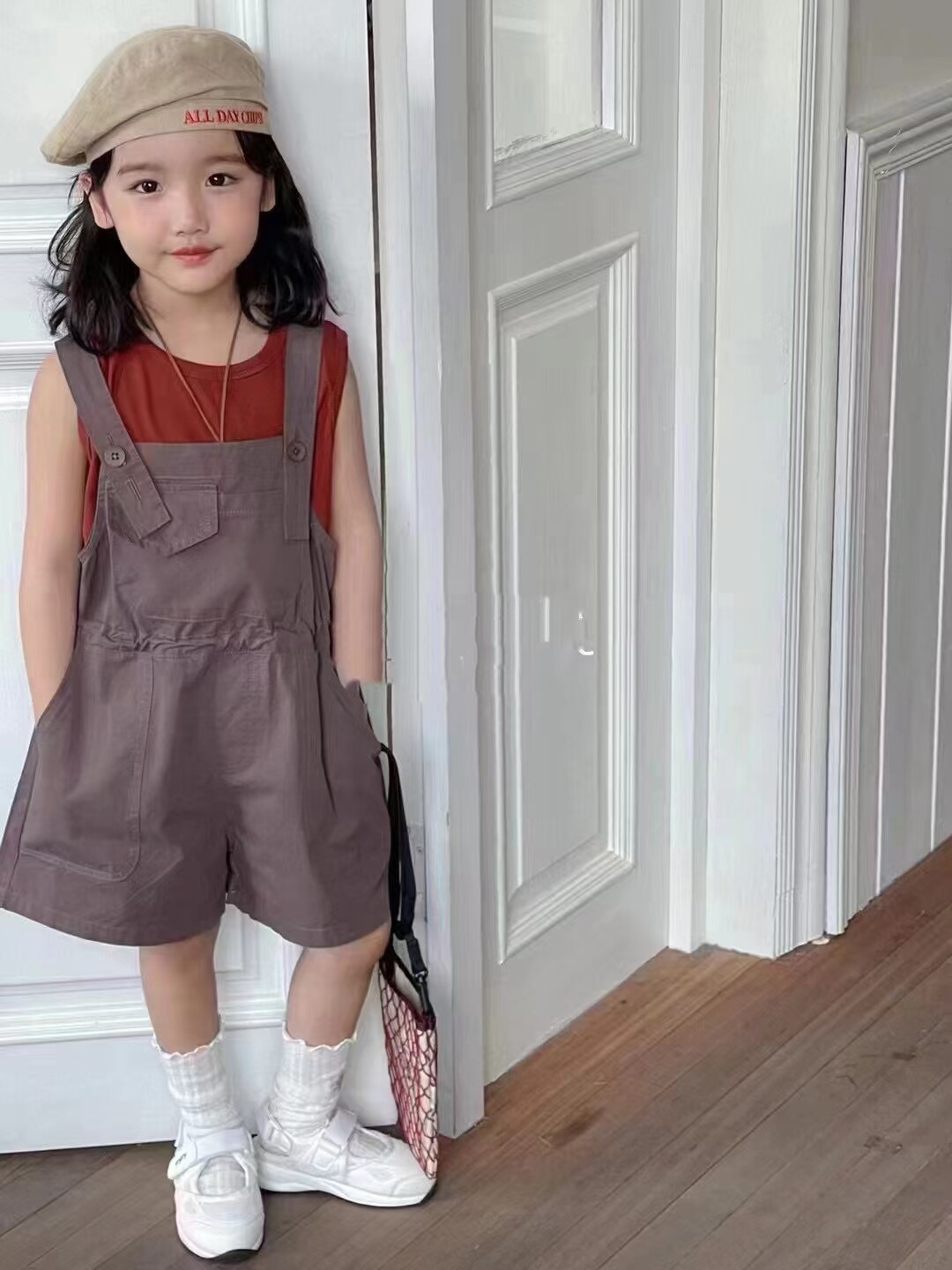 女童背带裤套装2025夏季新款套装
