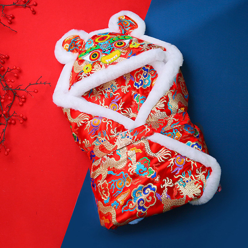 【可拆洗棉花芯】纯手工虎头抱被