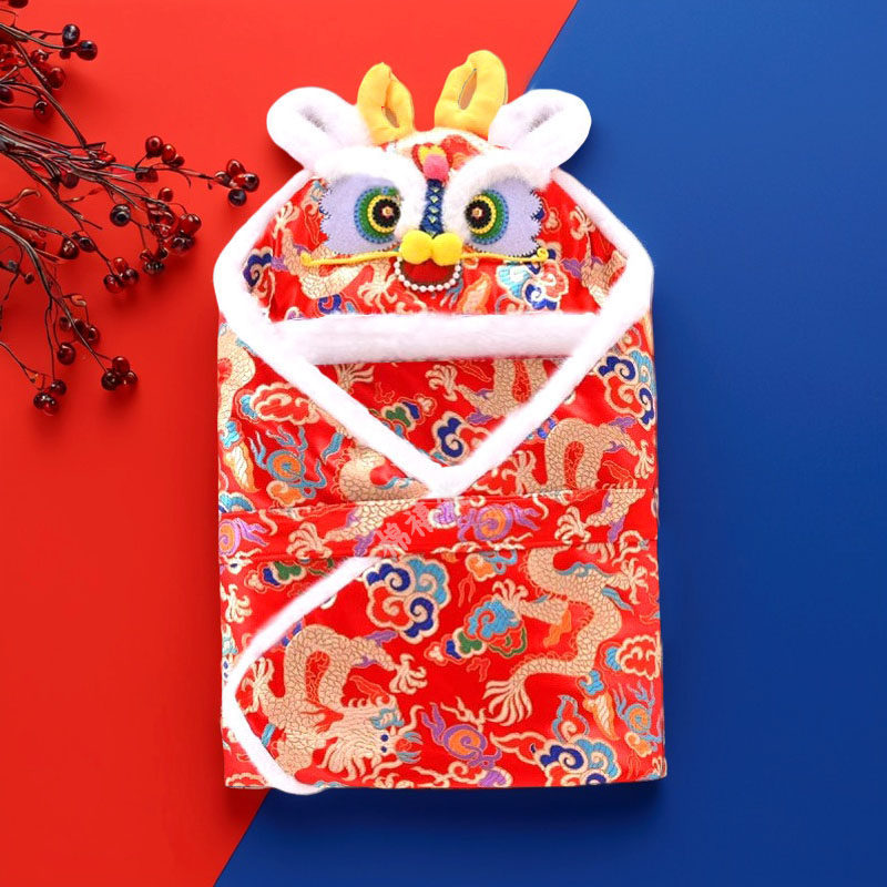 纯手工龙头抱被传统初生婴儿抱被满月百天喜庆红色宝宝礼盒新生儿,婴童用品,婴童抱被/抱毯,淘宝优惠券,粉丝福利购,淘宝优惠卷