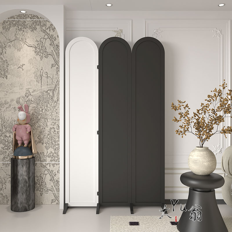法式中古风黑白两用屏风隔断