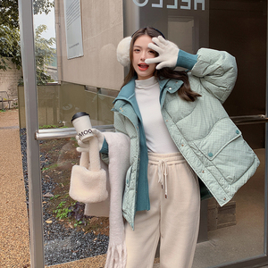 现货！2026冬季新款针织假两件拼接羽绒服女123-Y08-P255-K368图片