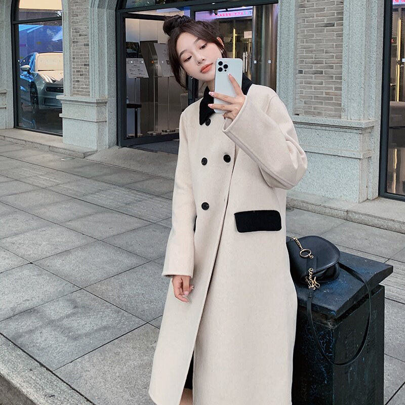 现货有！2022冬季双色双面羊绒毛呢外套女123-8858-P255-K3,女装毛呢外套,浙宝123