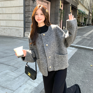 现货！2026冬季新款流苏边双面呢羊绒大衣女B123-7759-P265-K388,女装羊绒大衣,浙宝123