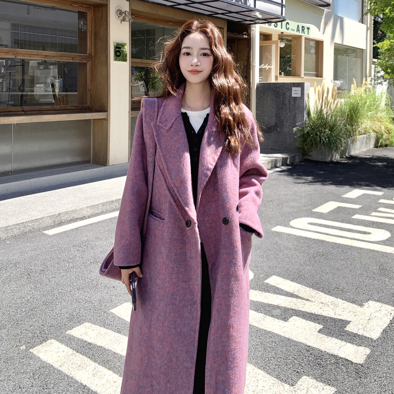 现货!2025冬季新款紫色双面呢羊绒大衣女B123-7762-P265-K388,女装羊绒大衣,浙宝123 现货!2025冬季新款紫色双面呢羊绒大衣女B123-7762-P265-K388,女装羊绒大衣,浙宝123
