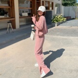 2022秋季高品质时尚雪尼尔外套长裤套装女123-8820-P130-K188，女装运动套装，浙宝123